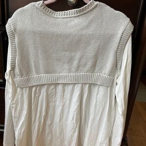 Zara mixed media sweater